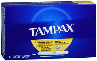 Tampax Tampons, Cardboard, Regular Absorbency