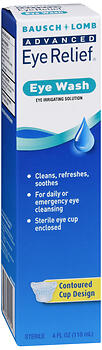 Bausch & Lomb Advanced Eye Relief Eye Wash, 4-Ounce Bottles