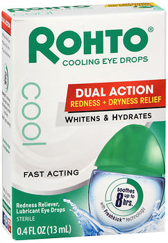 Rohto Cool Redness Relief Dual Action Eye Drops 0.4 Fl Oz