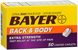 BAYER BACK & BODY COATED CAPLETS 50ct