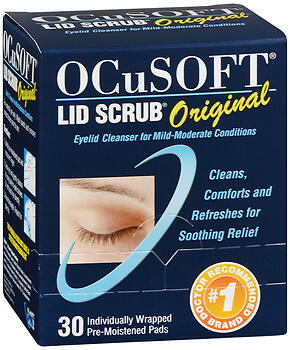 Eyelid Cleanser Ocusoft Lid Scrub, 30 per box