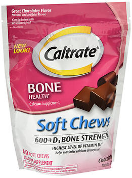 CALTRATE SOFT CHEWS 600 +D3 CHOCOLATE TRUFFLE 60 COUNT