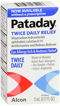 Pataday Twice Daily Eye Allergy Itch and Redness Relief Drops - 0.17 fl oz