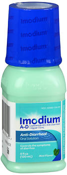 Imodium A-D Liquid Anti-Diarrheal Medicine with Loperamide Hydrochloride, Mint Flavor, 4 fl. oz