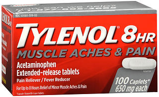 TYLENOL 8HR MUSCLE ACHES & PAIN EXTENDED-RELEASE TABLETS 100ct