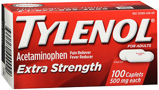 TYLENOL EXTRA STRENGTH CAPLETS 100ct