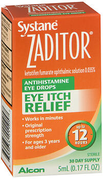 Systane Zaditor Eye Drops, Antihistamine, Original Prescription Strength, Eye Itch Relief - 0.17 fl oz