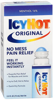 ICY HOT ORIGINAL NO MESS APPLICATOR PAIN RELIEF ROLL-ON 2.5 OZ