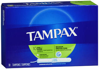 TAMPAX TAMPONS WITH CARDBOARD APPLICATORS SUPER ABSORBENCY UNSCENTED