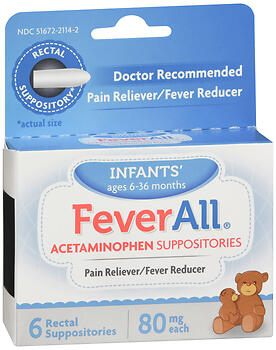 FEVERALL INFANTS' ACETAMINOPHEN SUPPOSITORIES 6ct