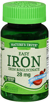 NATURE'S TRUTH EASY IRON 28MG QUICK RELEASE CAPSULES 90 COUNT