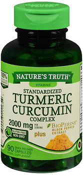 NATURE'S TRUTH STANDARDIZED TURMERIC CURCUMIN COMPLEX 2000 MG PER SERVING CAPSULES 90 CT