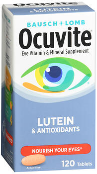 BAUSCH + LOMB OCUVITE LUTEIN & ANTIOXIDANTS TABLETS 120 COUNT