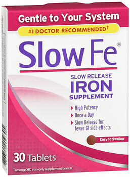 SLOW FE SLOW RELEASE IRON SUPPLEMENT TABLETS 30 COUNT