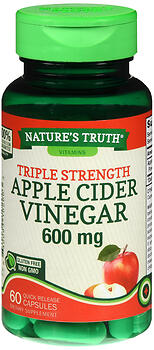 Nature's Truth Apple Cider Vinegar Quick Release Capsules, 650 mg, 60 Count