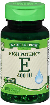 NATURE'S TRUTH HIGH POTENCY E 400 IU QUICK RELEASE SOFTGELS 100 COUNT