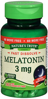 NATURE'S TRUTH MELATONIN 3 MG FAST DISSOLVE TABS NATURAL BERRY FLAVOR 180 CT