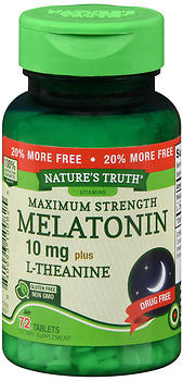 NATURE'S TRUTH MELATONIN 10 MG PLUS L-THEANINE TABLETS 72 CT