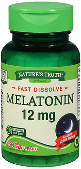 NATURE'S TRUTH MELATONIN 12 MG FAST DISSOLVE TABS NATURAL BERRY FLAVOR 60 CT