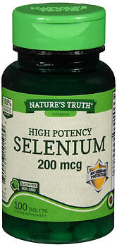 NATURE'S TRUTH VITAMINS HIGH POTENCY SELENIUM 200 MCG TABLETS 100 COUNT