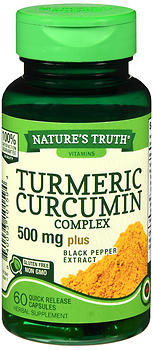 NATURE'S TRUTH TURMERIC CURCUMIN COMPLEX 500 MG PLUS BLACK PEPPER EXTRACT CAPSULES 60 COUNT