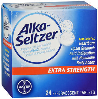 ALKA-SELTZER EFFERVESCENT TABLETS EXTRA STRENGTH - 24 TABLETS