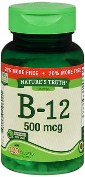 NATURE'S TRUTH B-12 500 MCG TABLETS 120 COUNT