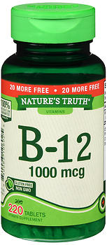 NATURE'S TRUTH B-12 1,000 MCG TABLETS 220 COUNT