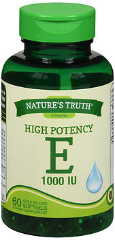 NATURE'S TRUTH VITAMINS HIGH POTENCY E 450 MG (1000 IU) QUICK RELEASE SOFTGELS 60 CT