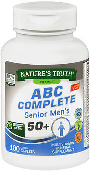 NATURE'S TRUTH ABC COMPLETE SENIOR MEN'S 50+ COATED CAPLETS 100 COUNT