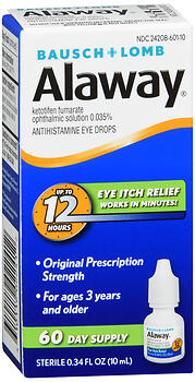 Alaway 12 Hours Allergy Itch Relief Eye Drops - 0.34 fl oz