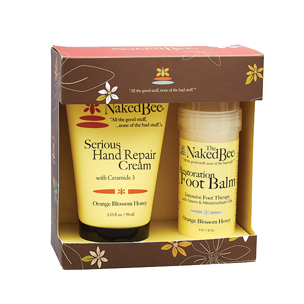 The Naked Bee Orange Blossom Honey Serious Restoration For Hands & Feet Gift Set - Northside Pharmacy